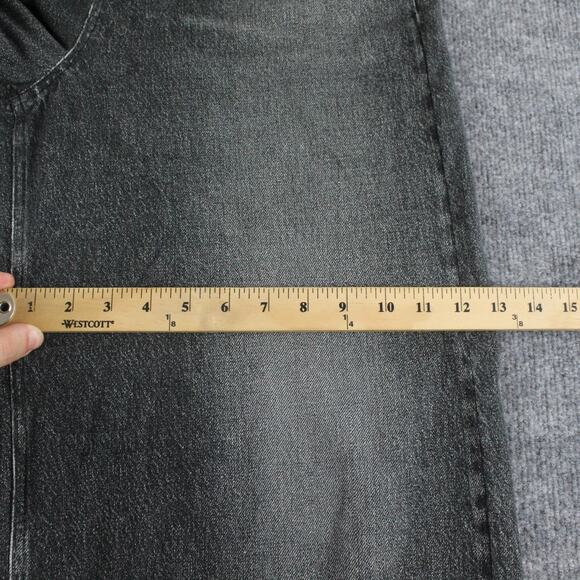 Rag Bone Pants Women 32 Miramar Sofie Wide Leg Cropped Black Sweatpant Jean Chic - Picture 15 of 16